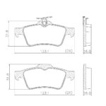 Pastillas de Freno (0931)(123MM) FORD FOCUS, KUGA / VOLVO S40 TRASERA