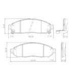 Pastillas de Freno (0872)(163MM) NISSAN PATHFINDER, FRONTIER, X-TERRA