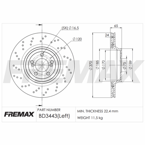 (370MM) BMW M2 3.0 M3 3.2 M4 COUPE (TRASERO IZQUIERDO)