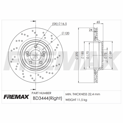 (370MM) BMW M2 3.0 M3 3.2 M4 COUPE (TRASERO DERECHO)