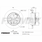 (308MM) NISSAN NP 300- FRONTIER (TRASERO VENTILADO)