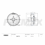 (243MM)CITROEN C3 1.0 1.6 (TRASERA)