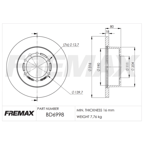 (316MM) NISSAN PATROL 2.8-3.0-4.5-4.8 (TRASERO)