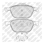 Pastillas de Freno (0930)(155MM) FORD FOCUS, ECOSPORT KINETIC, KUGA 09/../
