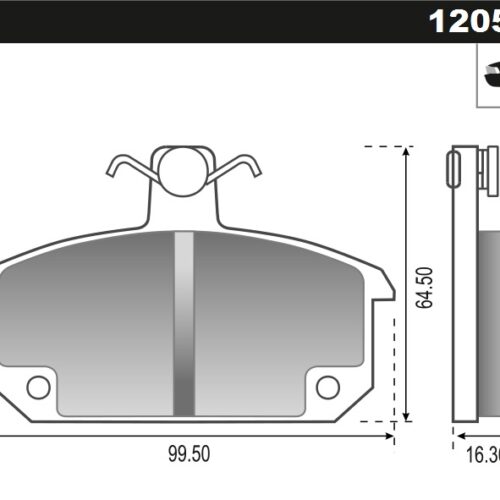 Pastillas de Freno (0303) (99MM) RENAULT 12-18 JUNIOR