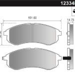 Pastillas de Freno (0806)(151MM) MITSUBISHI L-200 2.5 (02/..) , PAJERO SPORT