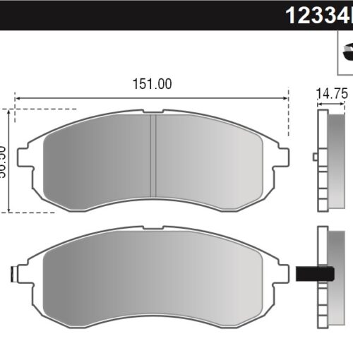 Pastillas de Freno (0806)(151MM) MITSUBISHI L-200 2.5 (02/..) , PAJERO SPORT