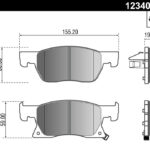 Pastillas de Freno (1160)(155MM) CHEVROLET CRUZE 1.5/ ASTRA 1.0-1.4-1.6 (15/..