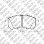 Pastillas de Freno (1188) (126MM) NISSAN KICKS 1.6-VERSA 1.6-TOYOTA YARIS