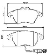 Pastillas de Freno (0791) (155MM) AUDI A3 - TT / VW BORA-GOLF-VENTO-PASSAT