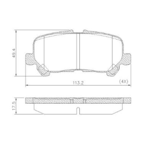 Pastillas de Freno (    )(    ) TOYOTA HI ACE (19/...) TRASERA