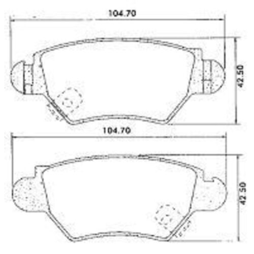Pastillas de Freno (0675)(104MM)RENAULT MEGANE II /CHEVROLET ASTRA TRASERA