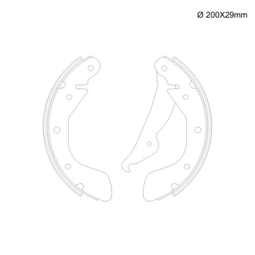 ZAPATA CHEVROLET CORSA, AGILE DIAMETRO 200MM ANCHO 27,3MM