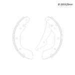 ZAPATA CHEVROLET CORSA, AGILE DIAMETRO 200MM ANCHO 27,3MM