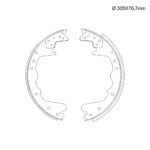 ZAPATA FORD F250, F350, DUTTY (98/..) DIAM 305MM ANCHO 76,2M