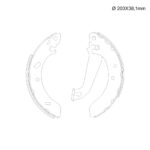 ZAPATA FORD ECOSPORT 1.6 1.8 (95/02) DIAM 203MM ANCHO 38MM