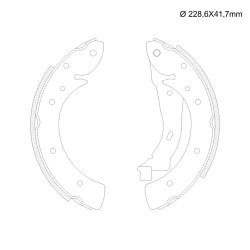 ZAPATA FIAT PALIO 1.6 PUNTO 1.6 1.8 DIAM 228MM  ANCHO 40MM