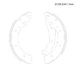 ZAPATA FIAT PALIO 1.6 PUNTO 1.6 1.8 DIAM 228MM  ANCHO 40MM
