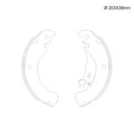 ZAPATAS FIAT GRAND SIENA 1.6 16V-PALIO (DIAMETRO 203MM