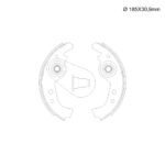 ZAPATA FIAT DUNA,FIORINO.UNO, 147 DIAM 185 ANCHO 30MM