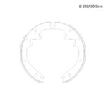 ZAPATA MERCEDES BENZ  SPRINTER 310D (97/99) 280 X63,5MM