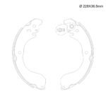 ZAPATA NISSAN SENTRA DIAM 228MM ANCHO 37MM