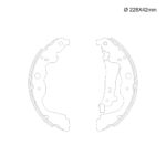 ZAPATA RENAULT DUSTER 1.6 2.0 (11/..) DIAM 228MM ANCHO 42MM