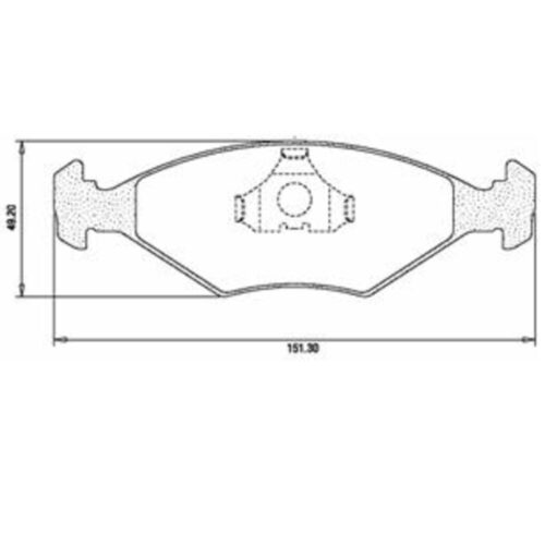 Pastillas de Freno (0318) (151MM)FIAT DUNA-SPAZIO-FIORINO