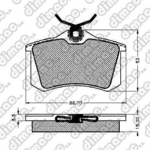 Pastillas de Freno (0336)(86MM) AUDI A3, A4, A6 / VW GOLF PASSAT NEW BETLEE