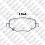 Pastillas de Freno (1205) (116MM) DODGE JOURNEY 2.4-2.7-3.6 (12/..) TRASERA