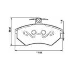 Pastillas de Freno (0528)(118MM) VW GOLF, CADDY / AUDI A4 / SEAT IBIZA CORDOBA