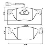 Pastillas de Freno (0881)(155MM) FIAT IDEA 1.8 ADVENTURE/ ALFA ROMEO/ LANCIA