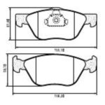 Pastillas de Freno (0372) (156MM) ALFA ROMEO 145/ FIAT MAREA, PUNTO
