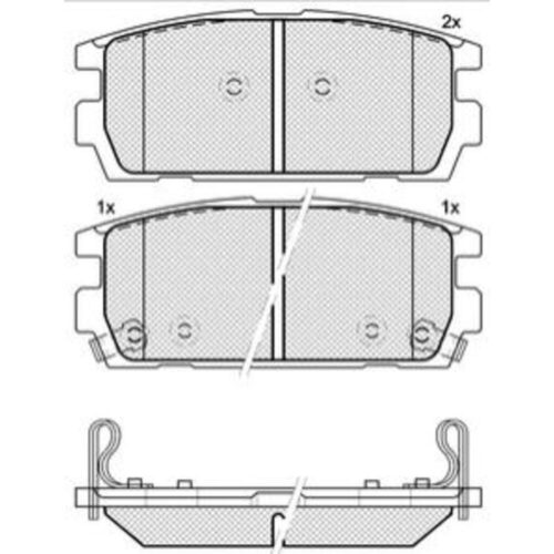 Pastillas de Freno (0850)(110MM) HYUNDAI TERRACAN (01/..) TRASERA