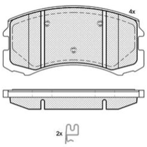 Pastillas de Freno (0772)(114MM) MITSUBISHI COLT - LANCER