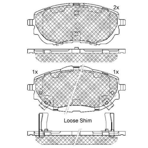 Pastillas de Freno (1131) (134MM) TOYOTA COROLLA 1.6-1.8- AURIS TOURING (13/..)