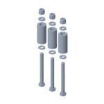 DESPIECE PATA DE APOYO  CONJUNTO TORNILLO-ARANDELA-BUJE-TUE