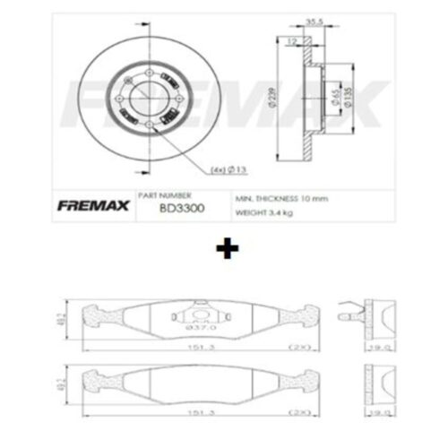 KIT DE FRENO VW GOL-GACEL - POLO (BD3300 + PD/23)