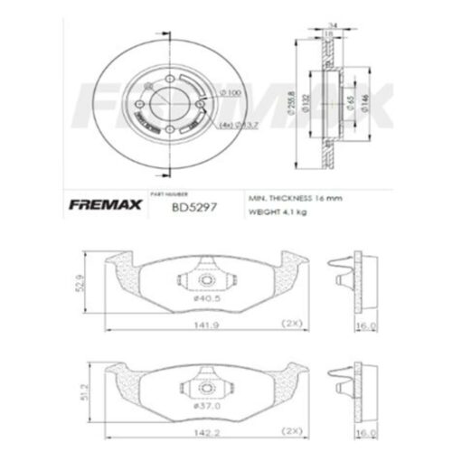 KIT DE FRENO VW GOL TREND- VOYAGE (BD5297 + FL-PD/1100)