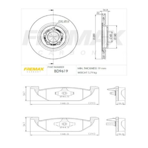 KIT DE FRENO VW FOX- SURAN (BD9619 + FL-PD/58)