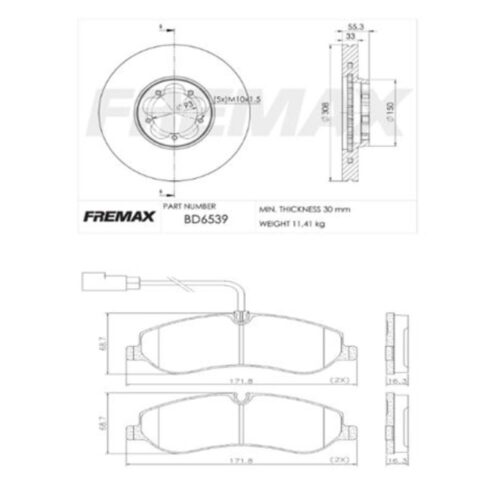 KIT DE FRENO FORD TRANSIT ( X1) (BD6539 + FL-PD/1602-A)