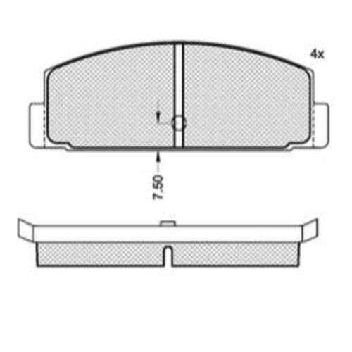 Pastillas de Freno (0157) (108MM) MITSUBISHI SAPPORO 2000/ TOYOTA SUPRA TRASERA