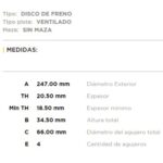 (247MM) PEUGEOT 205-306 C/ABS-106-206/ CITROEN XSARA