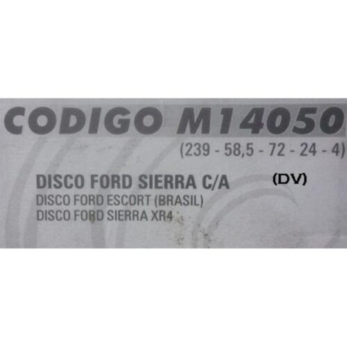 (14050)(239MM) FORD SIERRA COPA ALTA-SIERRA XR3-ESCORT BRASI