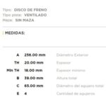 (256MM) FORD GALAXY/ VW CADDY-GOL-POLO-PASSAT