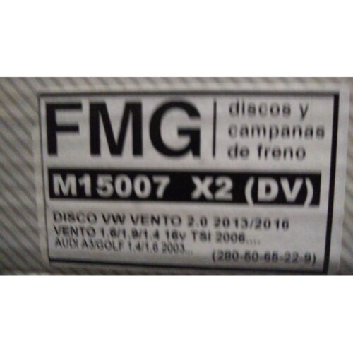 (15007)(280MM) VW GOLF VENTO 2.0-1.6-1.9 / AUDI A3 1.6 16V