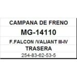 (14110)(254MM) FORD FALCON, RANCHERO/ VALIANT (CHAPA)