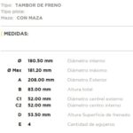 (180MM) RENAULT 9-11-19-CLIO-TWINGO-SYMBOL C/PESTAÑA