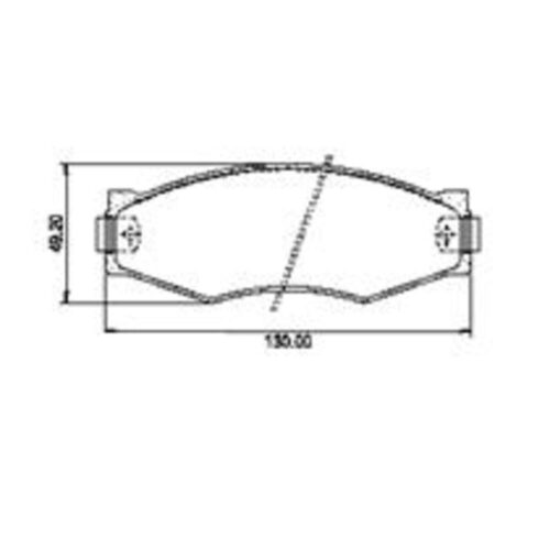 Pastillas de Freno (0163) (130MM) NISSAN VANETTE, PATHFINDER, PICK UP 720