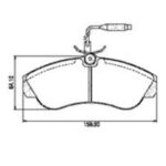 Pastillas de Freno (0390) (160MM) CITROEN JUMPER/ FIAT DUCATO/ PEUGEOT BOXER